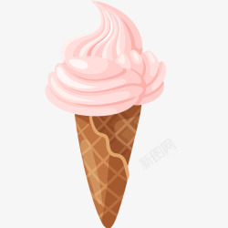 奶油冰淇淋卡通插画矢量图素材