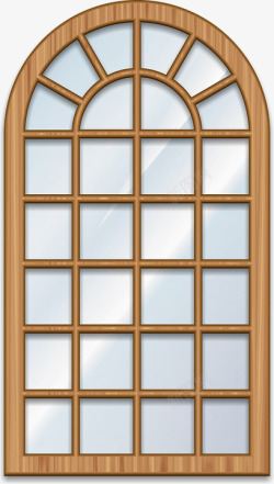 框架体系拱形玻璃窗口高清图片