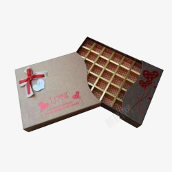 蝴蝶结巧克力包装盒素材