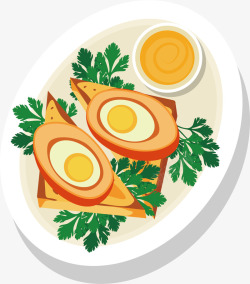 韩国食品鸡蛋青菜图标高清图片