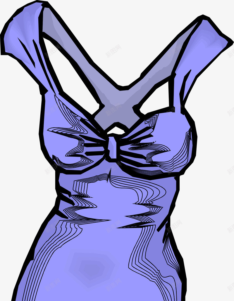 蓝色吊带裙子png免抠素材_新图网 https://ixintu.com 卡通服装 彩色衣服 服装 服装设计 棉质 蕾丝 衣服 衣服材质 裙子