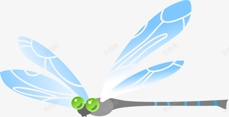 手绘蓝色蜻蜓png免抠素材_新图网 https://ixintu.com 创意 手绘 梦幻 水彩 翅膀 蓝色 蜻蜓 飞翔