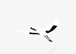 黑色仙鹤卡通飞翔的仙鹤高清图片