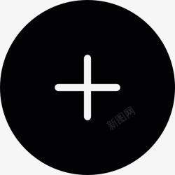 数学加号添加圆形按钮图标高清图片