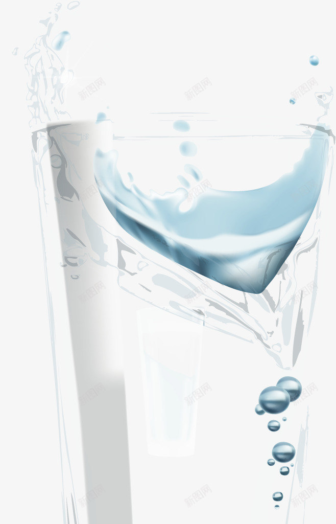 玻璃水杯1png免抠素材_新图网 https://ixintu.com 水杯 玻璃杯 用品 矢量杯