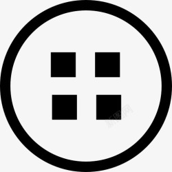 圆形的广场键盘四个按钮的圆形按钮符号图标高清图片