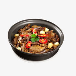 黑色碗干锅鸭食品餐饮素材