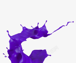 液体迸溅飞溅的紫色液体高清图片