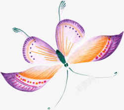 手绘水彩创意蝴蝶图素材