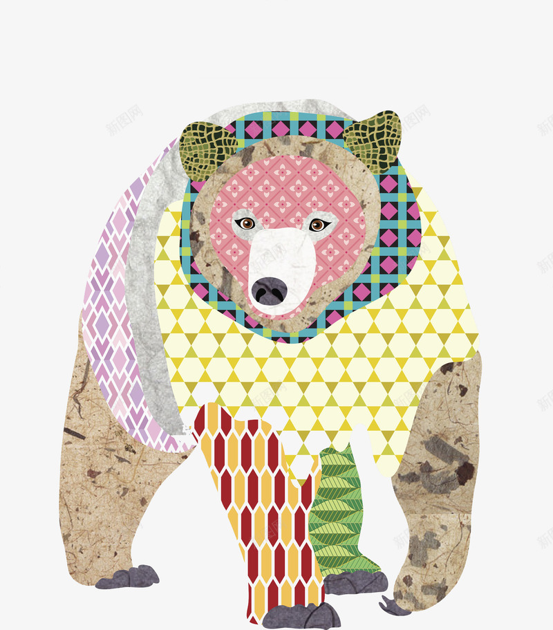 手绘北极熊png免抠素材_新图网 https://ixintu.com 动物 北极熊 卡通手绘 可爱 水彩 穿衣服的熊