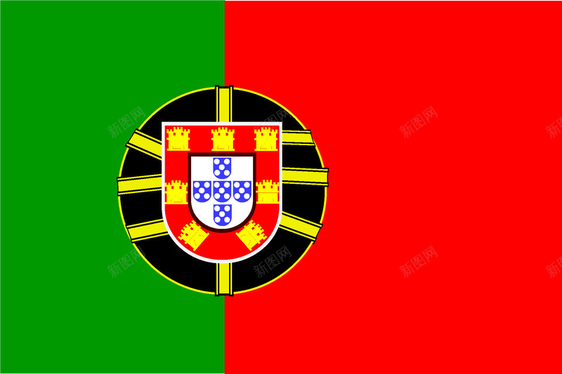 葡萄牙国旗图标png_新图网 https://ixintu.com 国旗 旗 旗帜 红色 葡萄牙 葡萄牙国旗