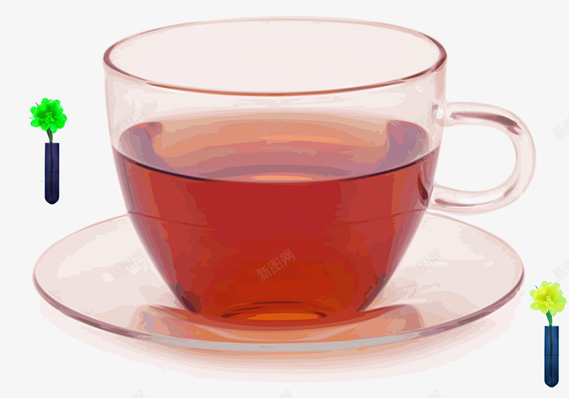 家用透明玻璃茶杯png免抠素材_新图网 https://ixintu.com 家用杯具 白色 茶杯 茶杯素材 透明风格