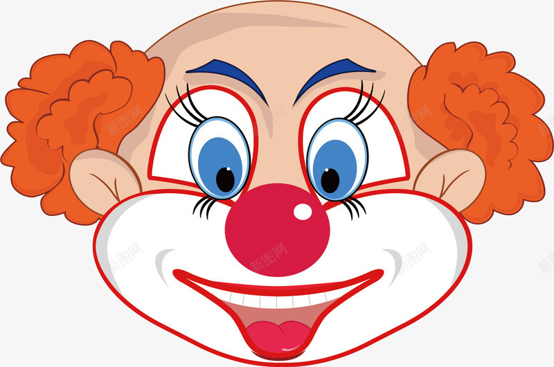 滑稽的小丑矢量图ai免抠素材_新图网 https://ixintu.com joker 可爱 大眼睛 小丑 滑稽 矢量图 红鼻子 花脸
