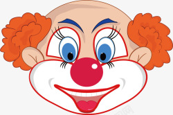 红鼻子的小丑滑稽的小丑矢量图高清图片