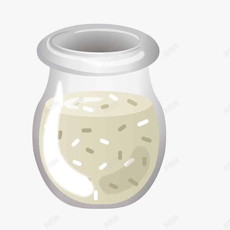 玻璃罐饮料手绘图png免抠素材_新图网 https://ixintu.com 手绘图 玻璃罐 米粒 米糟 米酒 罐子 饮品 饮料