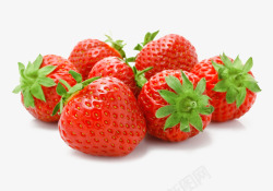一堆草莓水果素材
