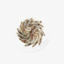 生鲜海虾厄瓜多尔白虾摆盘实拍图高清图片