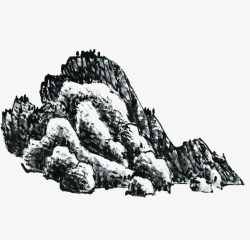 石水墨中国风假山高清图片