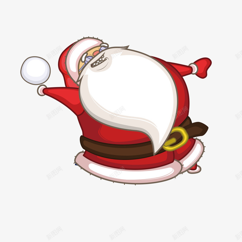 红色圣诞png免抠素材_新图网 https://ixintu.com 圆球 圣诞 圣诞节 手绘 打雪仗 白色 红色 线稿 胡须