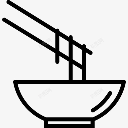 面条图标png_新图网 https://ixintu.com 中国食品 碗 筷子 面条 食品 餐饮