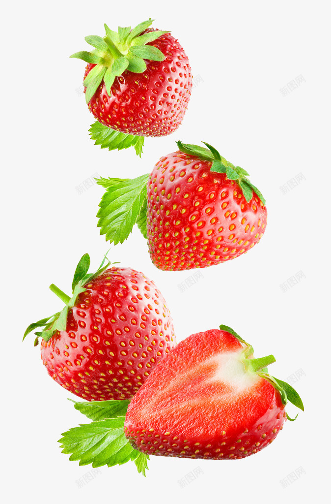 新鲜的红草莓png免抠素材_新图网 https://ixintu.com 新鲜 草莓