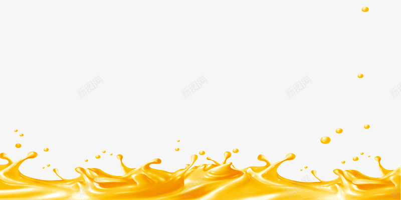 黄色飞溅液体png免抠素材_新图网 https://ixintu.com 液体 飞溅 黄色