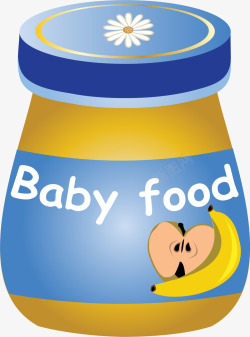 手绘婴儿专用美食婴儿食品矢量图高清图片