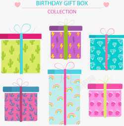 6款创意生日礼盒素材