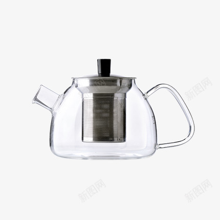 现代玻璃茶壶png免抠素材_新图网 https://ixintu.com 产品实物 水壶 玻璃材质 简约风 透明水壶