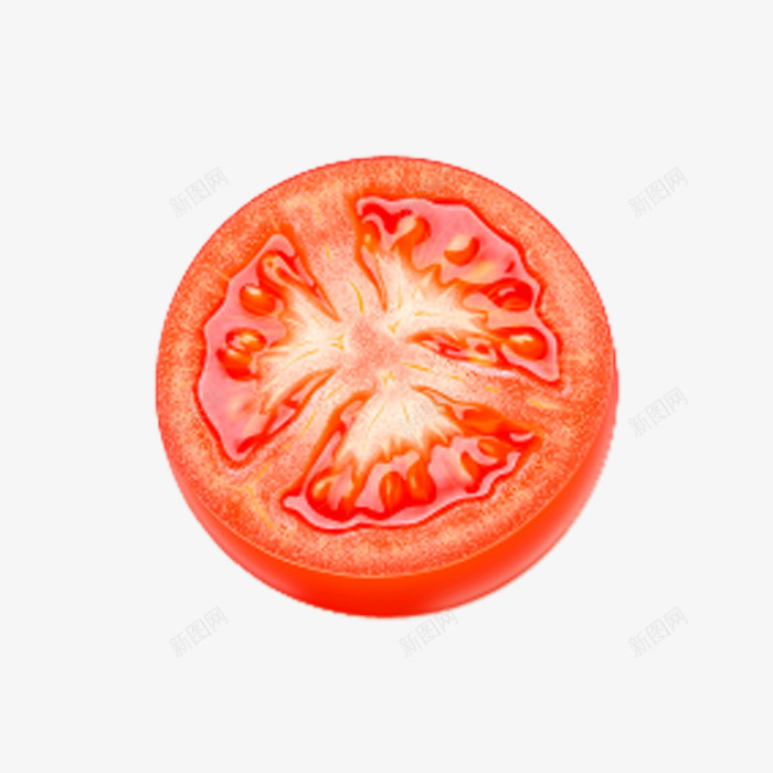 新鲜西红柿切片png免抠素材_新图网 https://ixintu.com 新鲜 果蔬 西红柿 食物