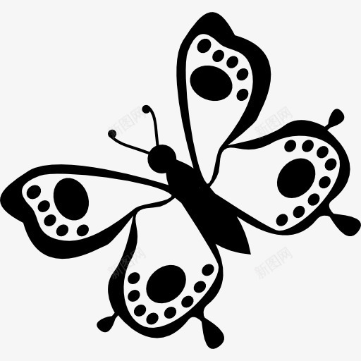 装饰蝴蝶翅膀的标图标png_新图网 https://ixintu.com 动物 旋转到左 昆虫 美丽的设计 蝴蝶