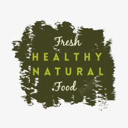 健康有机食品英文标签黑色新鲜健康自然有机食品标签矢量图高清图片