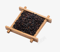 竹框黑米素材