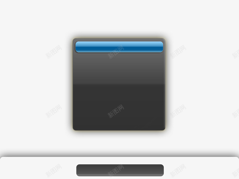 网页模板png免抠素材_新图网 https://ixintu.com 半透明黑底 横条 蓝按钮 黑色按钮