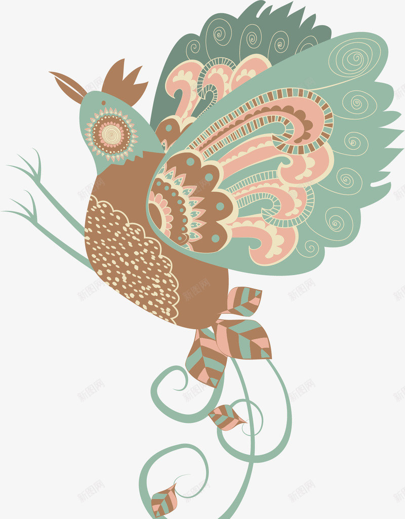 跳跃的母鸡png免抠素材_新图网 https://ixintu.com 创意 卡通手绘 家禽 尖嘴 母鸡 水彩 绿色 翅膀