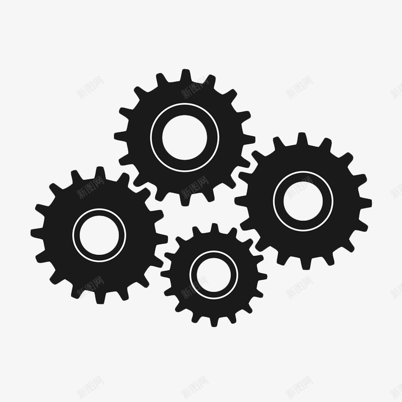 黑色机械齿轮零件png免抠素材_新图网 https://ixintu.com 手表齿轮 机械 金属 零件 齿轮
