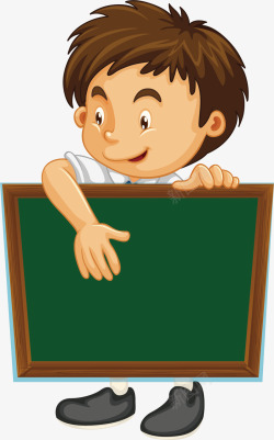 小人抱着抱着黑板的卡通个小人矢量图高清图片