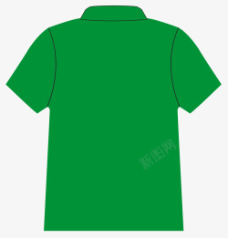 绿色手绘的半袖背面图素材