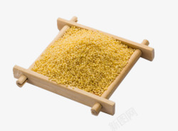 竹框黄小米素材
