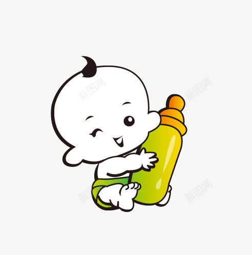 卡通婴儿png免抠素材_新图网 https://ixintu.com 卡通 奶瓶 婴儿 宝宝