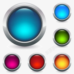 彩色类型按钮类型彩色按钮图标高清图片