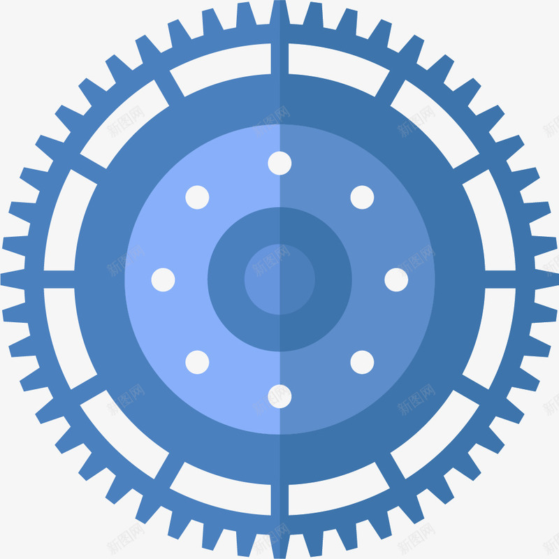 蓝色复杂密集齿轮png免抠素材_新图网 https://ixintu.com 卡通风格 卡通齿轮 复杂 复杂的齿轮 密集齿轮 机械化齿轮 蓝色
