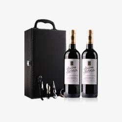 白色葡萄酒葡萄酒与包装盒高清图片