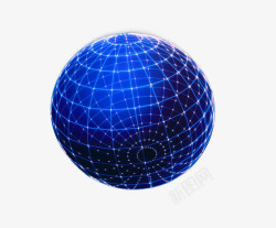 蓝色科技圆球素材