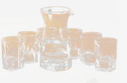 创意套装创意无铅玻璃白酒杯一口杯高清图片