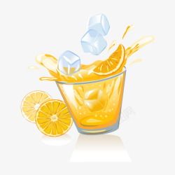 冰镇橙汁冰镇橙汁饮料矢量图高清图片