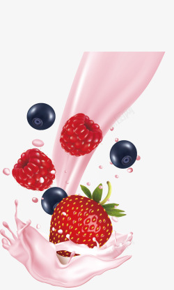 蓝莓味含气饮料卡通手绘水果蓝莓饮料矢量图高清图片