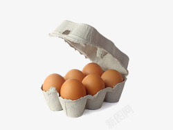 十六个鸡蛋盒子新鲜土鸡蛋高清图片