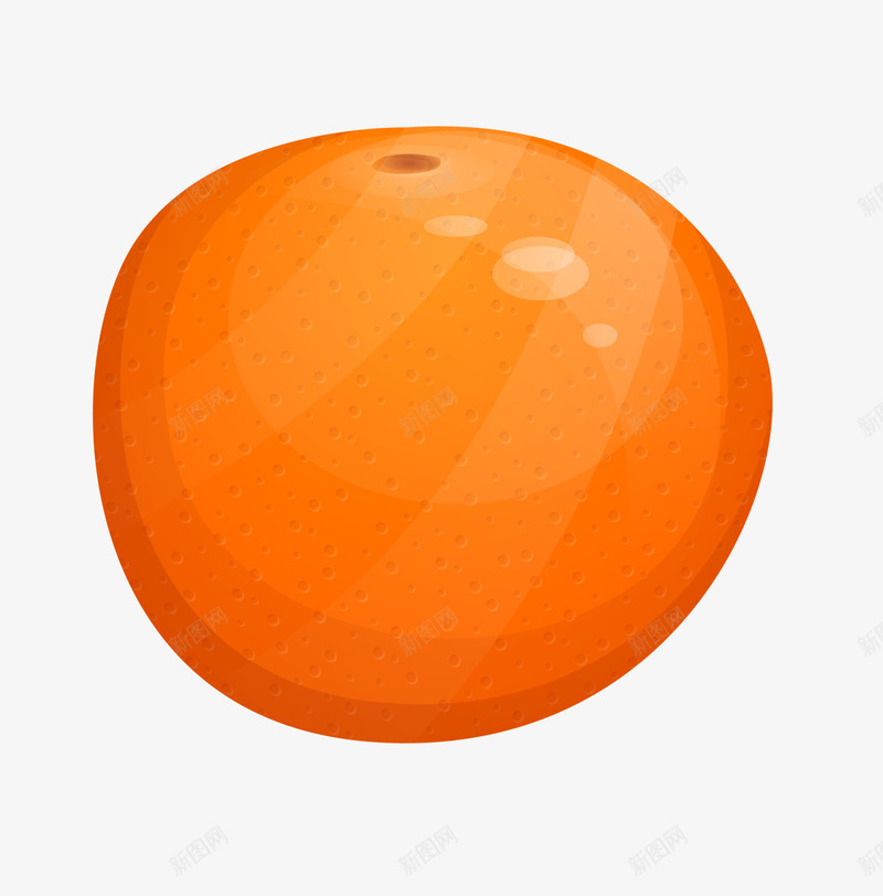橙色水彩美味橘子png免抠素材_新图网 https://ixintu.com 新鲜水果 果实 桔子 橙色水果 美味橘子 装饰图案