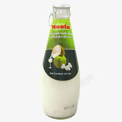一瓶白色的椰汁素材